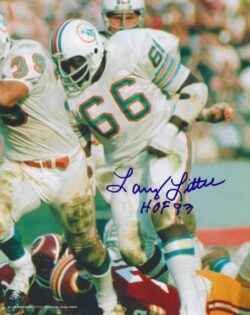 Autographed LARRY LITTLE "HOF 93" 8X10 Miami Dolphins photo
