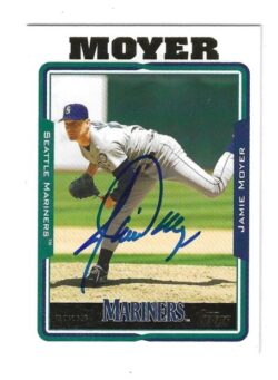 Autographed JAMIE MOYER Seattle Mariners 2005 Topps Card