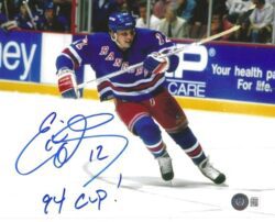Autographed ED OLCZYK "94 Cup" 8X10 New York Rangers Photo Beckett