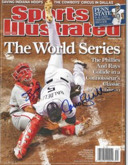 Autographed CARLOS RUIZ & ROCCO BALDELLI Sports Illustrated 11/3/2008 JSA
