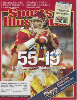 Autographed MATT LEINHART USC TROJANS Sports Illustrated 1/10/2005 JSA