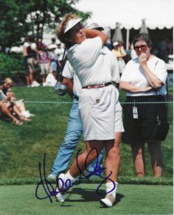 Autographed HOLLIS STACY 8x10 LPGA Photo