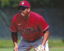 AUTOGRAPHED RAIDER TELLO 8X10 Philadelphia Phillies Photo