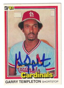 Autographed GARRY TEMPLETON St. Louis Cardinals 1981 Donruss Card