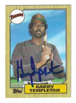 Autographed GARRY TEMPLETON San Diego Padres 1987 Topps Card