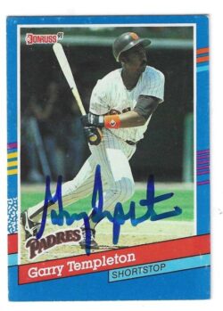 Autographed GARRY TEMPLETON San Diego Padres 1991 Donruss Card
