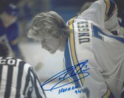 Autographed GARRY UNGER "Ironman 914"" 8X10 St. Louis Blues Photo