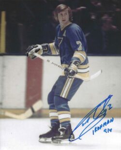 Autographed GARRY UNGER "Ironman 914"" 8X10 St. Louis Blues Photo