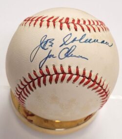 Autographed JOE COLEMAN SR. and JR. Official American League Baseball