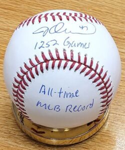 Autographed JESSE OROSCO "1252 Games" Official Major League Baseball