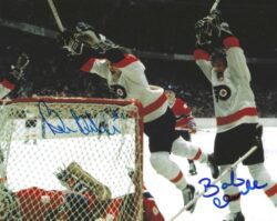 Autographed Bobby Clarke & Bill Barber 8X10 Philadelphia Flyers Photo