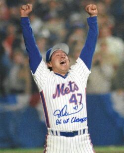 Autographed JESSE OROSCO "86 WS Champs" 8X10 New York Mets photo