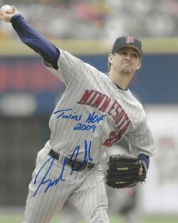 AUTOGRAPHED BRAD RADKE "Twins HOF 2009" 8x10 Minnesota Twins photo