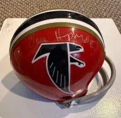 Autographed CLAUDE HUMPHREY Atlanta Falcons Mini Helmet