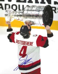 Autographed SHAYNE GOSTISBEHERE Carolina Huricanes 8x10 photo