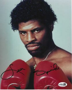 Autographed LEON SPINKS 8x10 Boxing Photo JSA