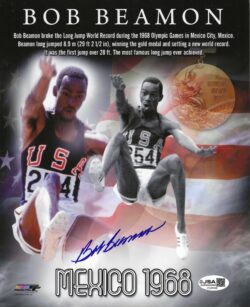 Autographed BOB BEAMON 8x10 USA Olympic Photo