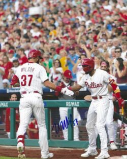 AUTOGRAPHED WESTON WILSON 8X10 Philadelphia Phillies Photo